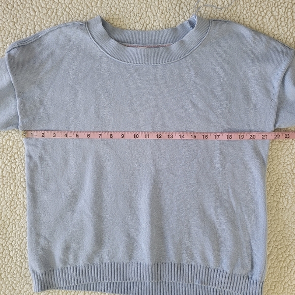 J Jill Perfect Spring Sweater Light Blue Knit Boat Neck Long Sleeve Size S - Picture 8 of 9
